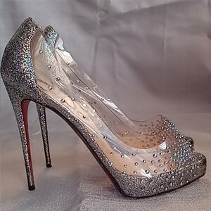 Christian Louboutin crystal clear pumps